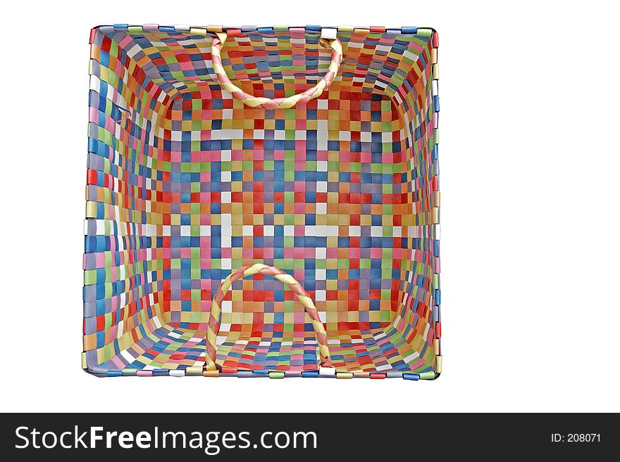 Colorful basket with clipping path