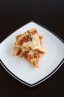 Pizza Slices Stacked On A Plate Royalty Free Stock Images Pizza Slices Stacked On A Plate Royalty Free Stock Images