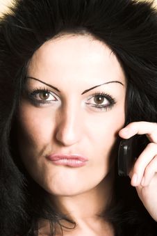 Woman Calling By Mobile Phone Royalty Free Stock Image Woman Calling By Mobile Phone Royalty Free Stock Image
