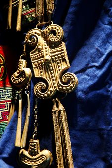 Ancient Minority Clothes Silver Accessories Stock Photos Ancient Minority Clothes Silver Accessories Stock Photos
