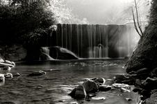Scenic Waterfall Stream In Silky Effect. Stock Images Scenic Waterfall Stream In Silky Effect. Stock Images