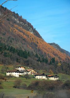 Italian Mountain Community Stock Photo