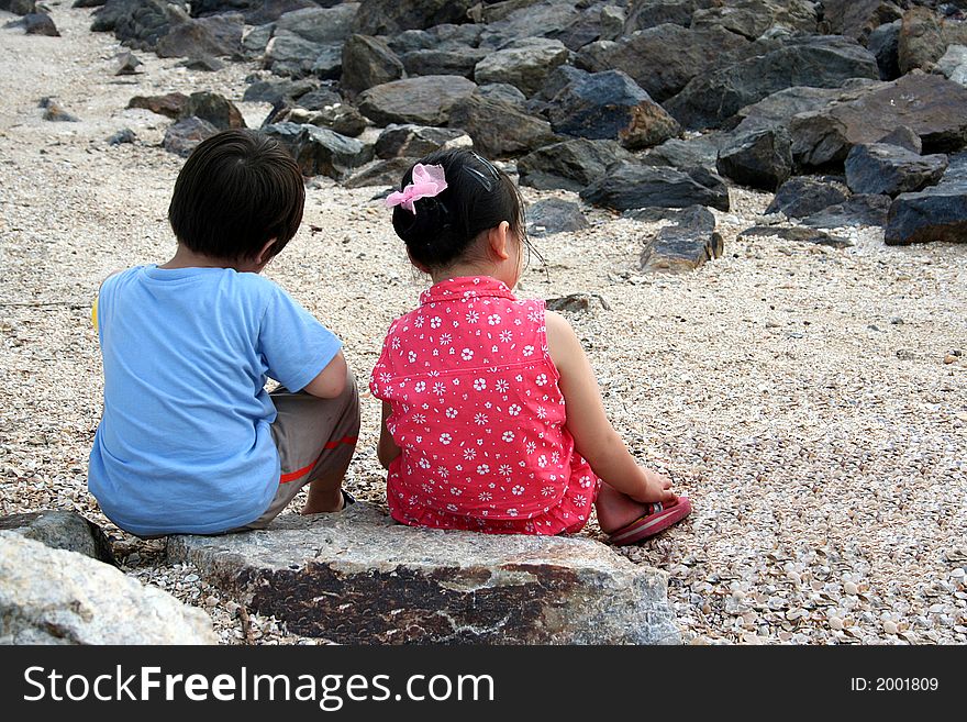 Kids at the beach