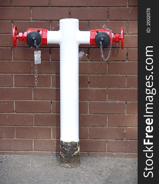 Different type of fire hydrant with two spouts for water