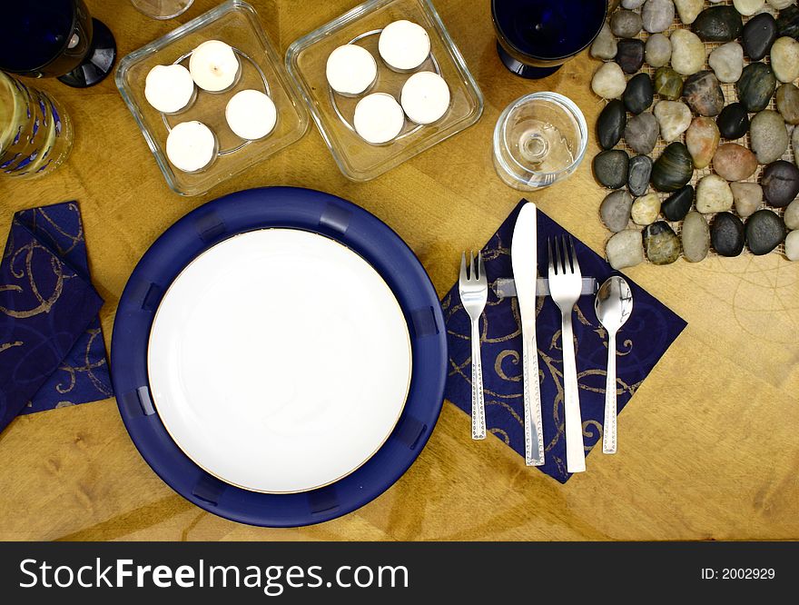 Plate on table