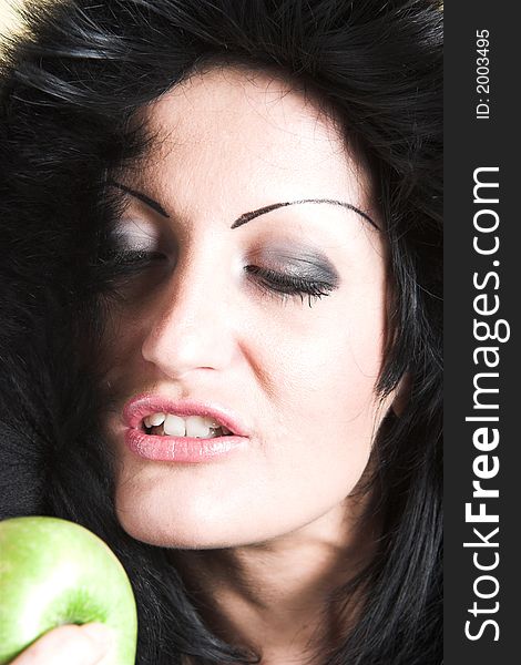 Woman With Green Apple