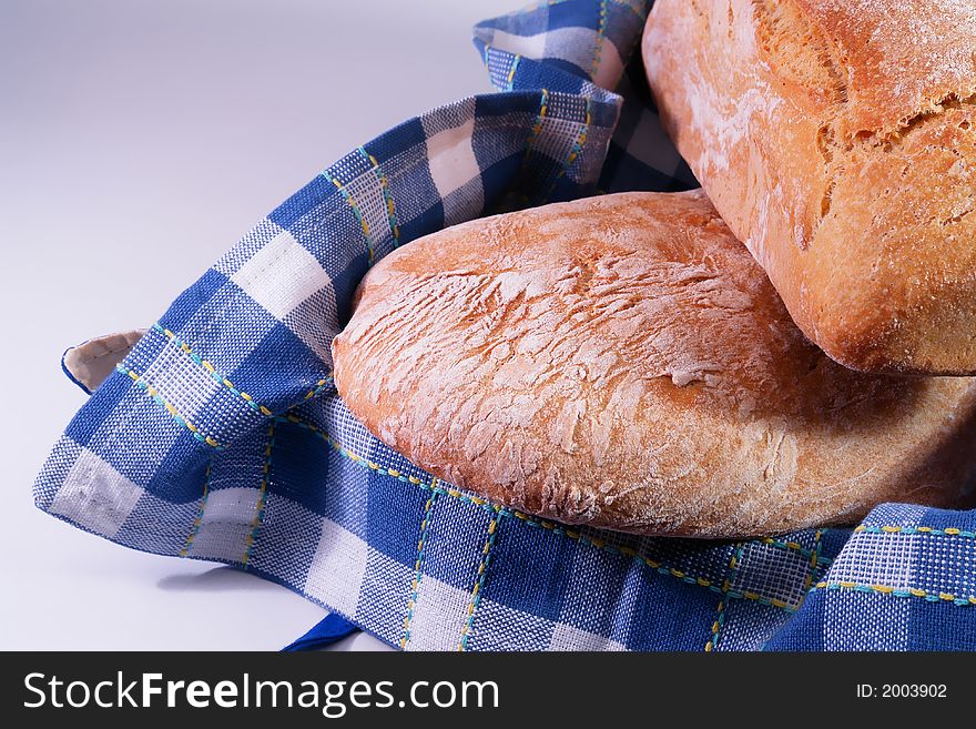 Fresh handmade bread the basic food in European countries