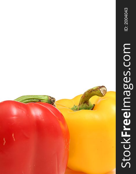 Colorful Yellow & Red Bell Pepper Vertical