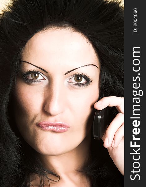 Woman calling by mobile phone