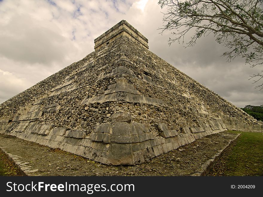 Corner of a Pyramid in Chichen Itza, Mexico. Corner of a Pyramid in Chichen Itza, Mexico
