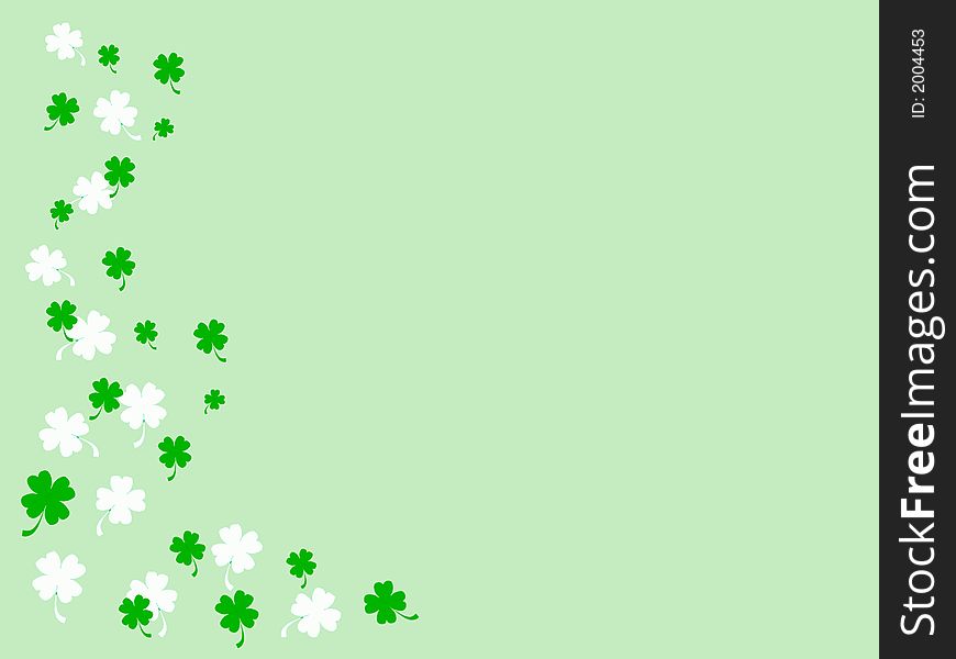 Green & White Irish Background