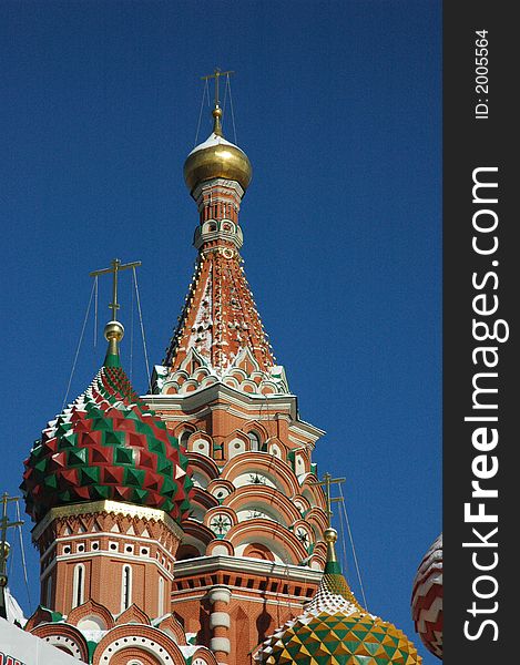 St. Basil's cathedral in Moscow. St. Basil's cathedral in Moscow