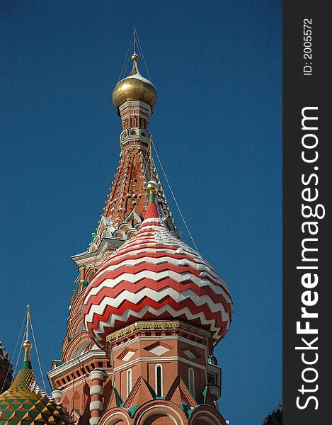 St. Basil's cathedral in Moscow. St. Basil's cathedral in Moscow