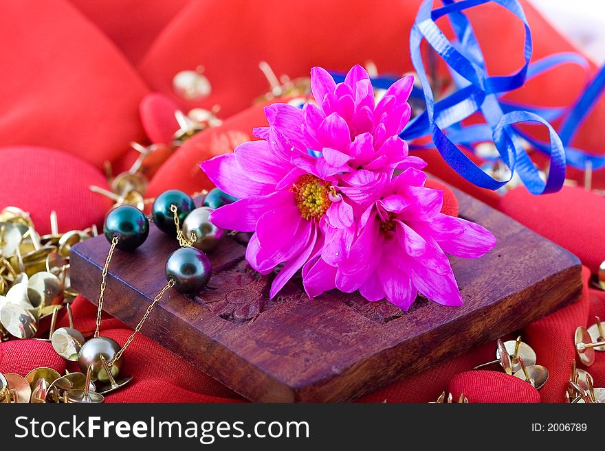 Shoot of nice abstract composition with flowers.