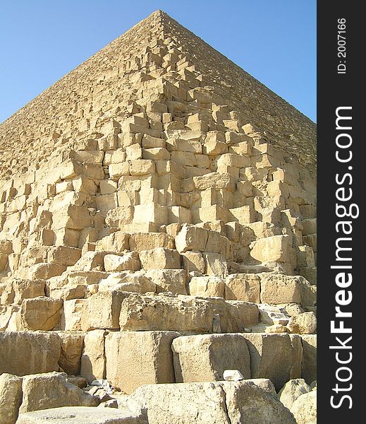 Close up of pyramid near cairo