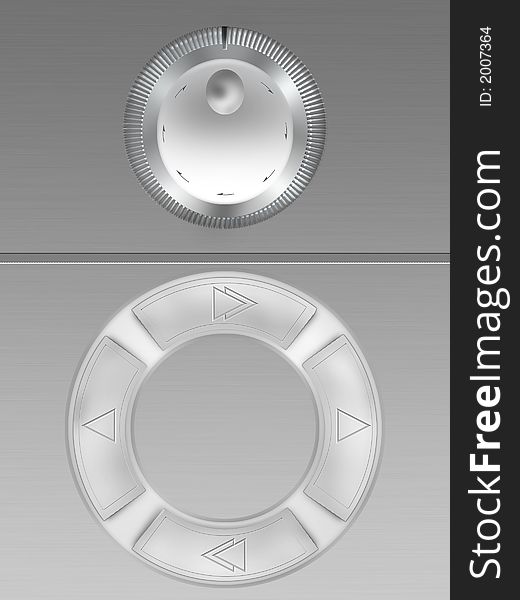 The interface of the electronic device with a regulator of loudness