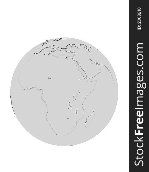 3d rendered illustration of a globe. 3d rendered illustration of a globe