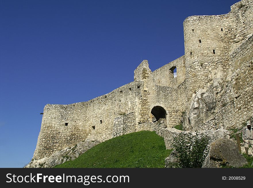 Walls of old Spis castle