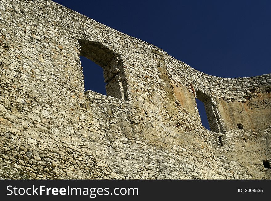 Walls of old Spis castle