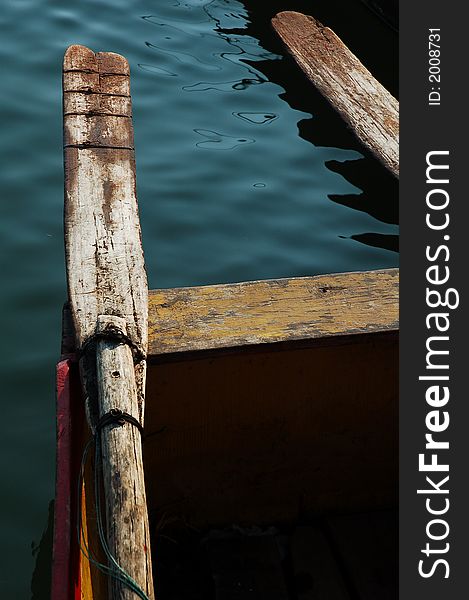 Boat in a lake in Sichuan,west of China. Boat in a lake in Sichuan,west of China