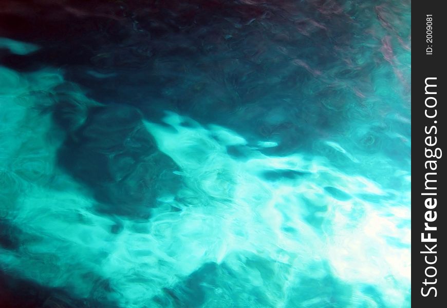 Fabulous turquoise waters in Greece - perfect summer background. (from the blue caves in Zante island)