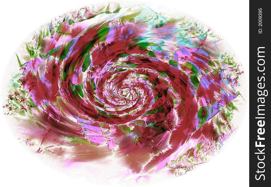 Abstract Painted Rose Petals