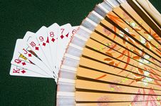 Street Of Diamonds With A Fan Royalty Free Stock Photography