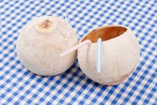 Tropical Coconut Drink Cups Royalty Free Stock Image Tropical Coconut Drink Cups Royalty Free Stock Image