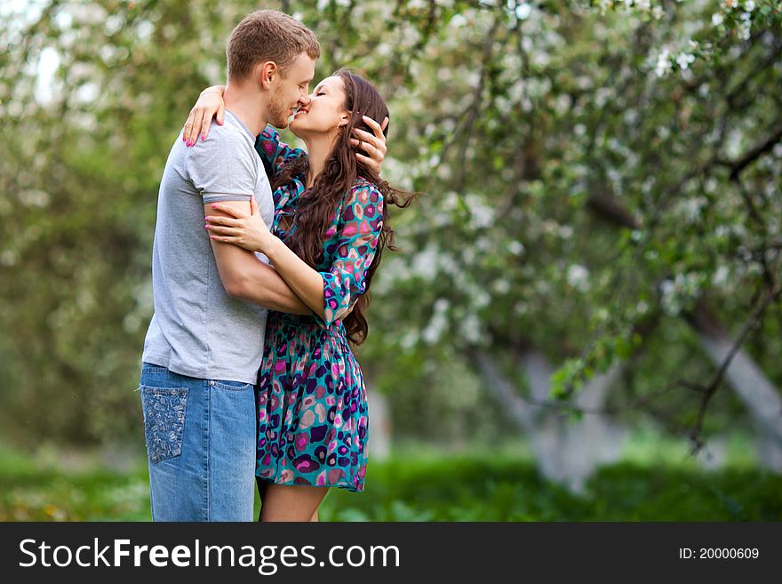 Portrait of a beautiful couple in love