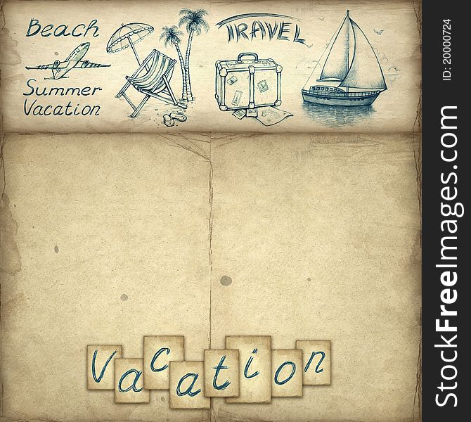 Vacation Text And Illustrations