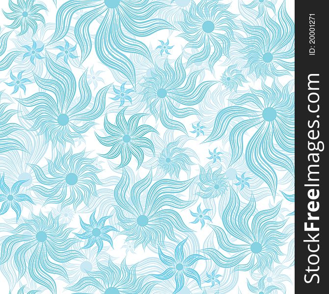 Abstract art blue flower seamless background pattern, floral vintage illustration. Cute, filigree wallpaper with flourishes. Abstract art blue flower seamless background pattern, floral vintage illustration. Cute, filigree wallpaper with flourishes.
