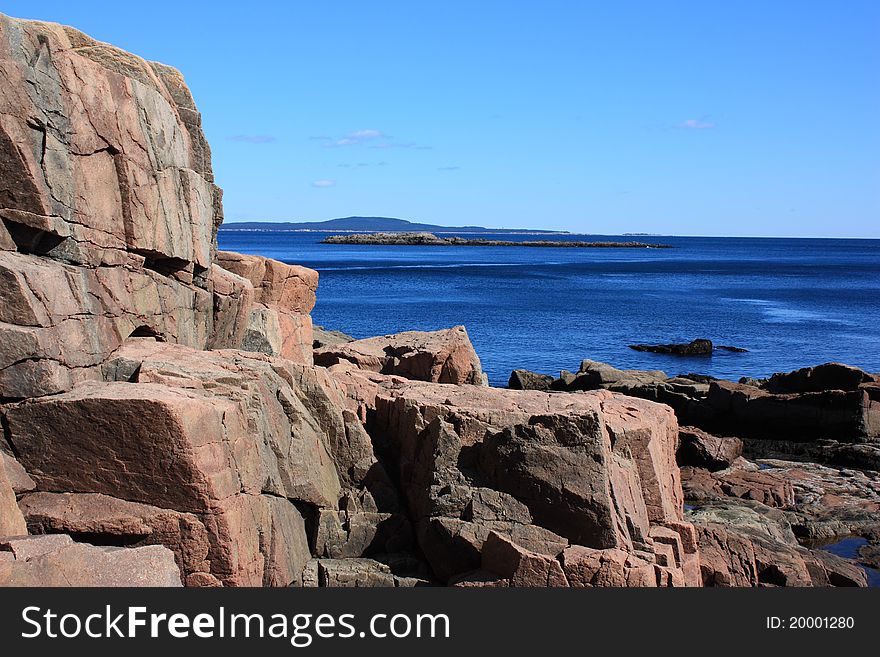 Rocky coastline of Acadia National park