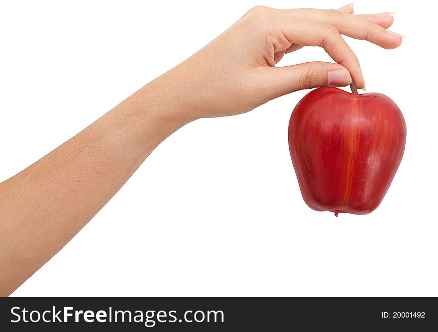 Hand pick up apple