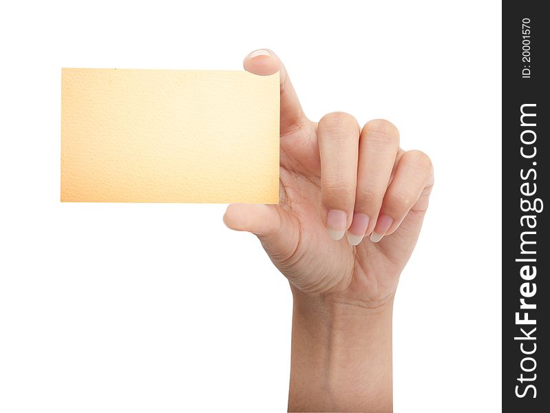 Card Blank With Hand
