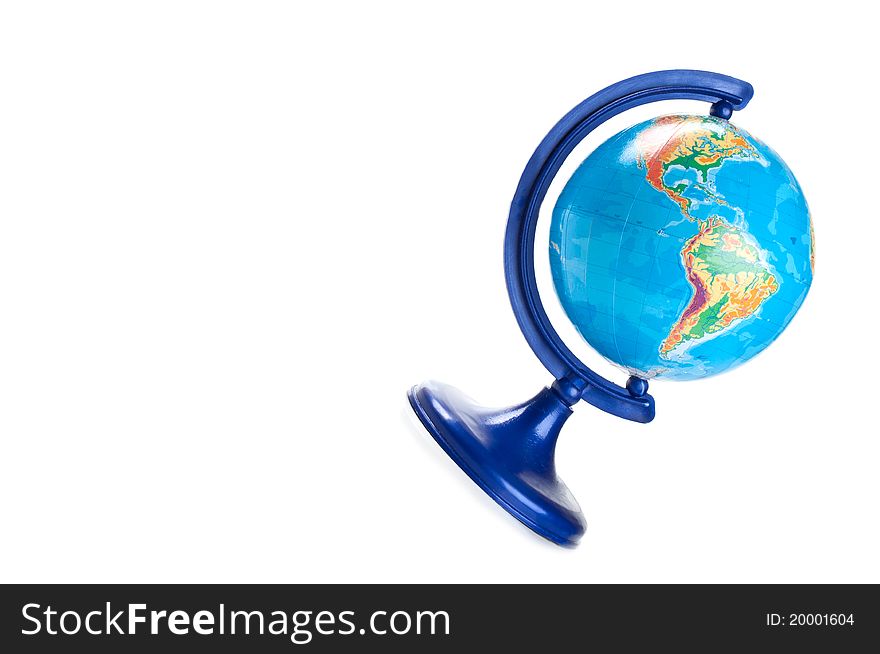 Empty globe isolated on a white background