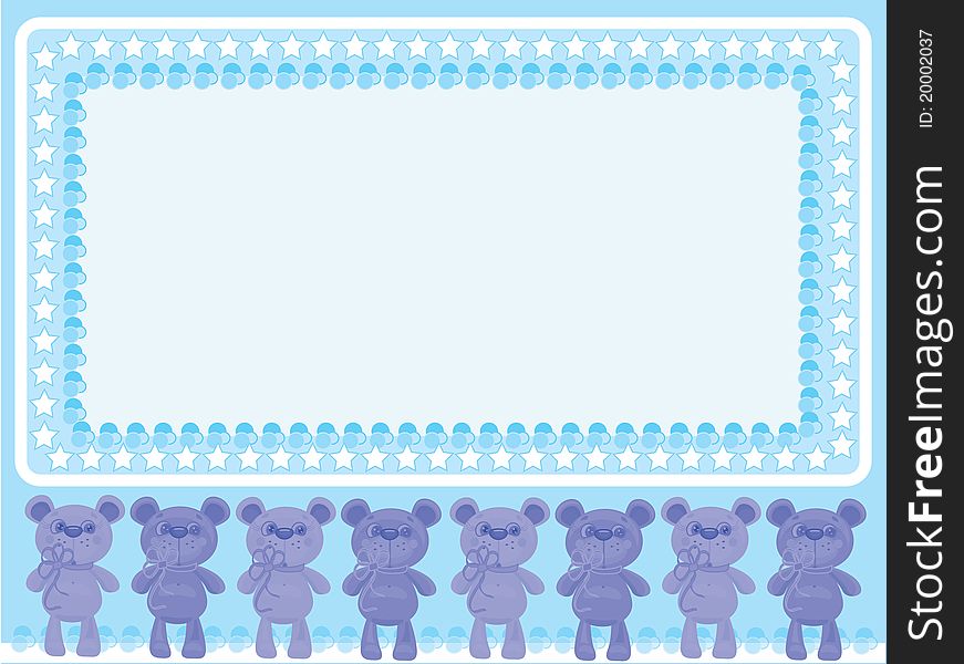 Birthday  background with  bears