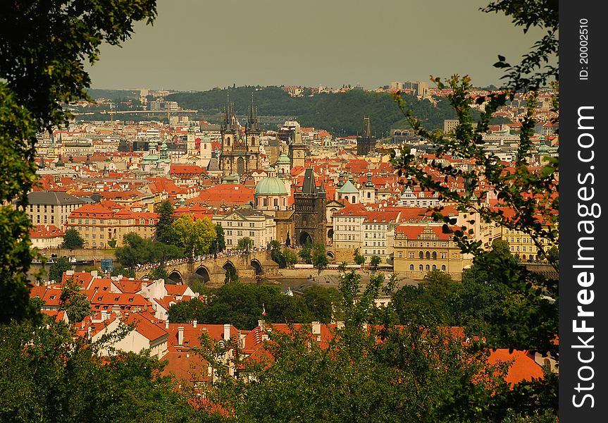 View of the Stare Mesto quarter  in Prague, Czech Republic. View of the Stare Mesto quarter  in Prague, Czech Republic.
