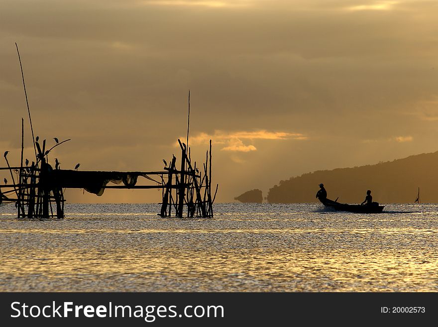 Fisherman go for work early in the morning. Fisherman go for work early in the morning