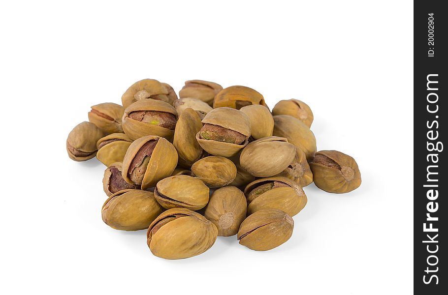 Pistachios. Isolated on a white background