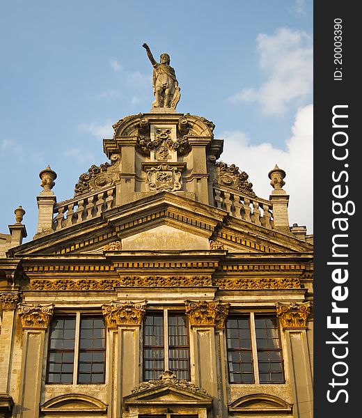 Detail of a historic building in Brussels (Belgium).