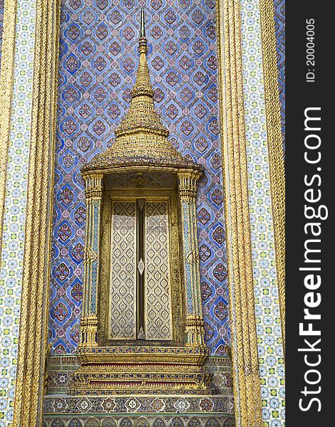 Detailed gold architecture of the Grand Palace, Thailand. Detailed gold architecture of the Grand Palace, Thailand.