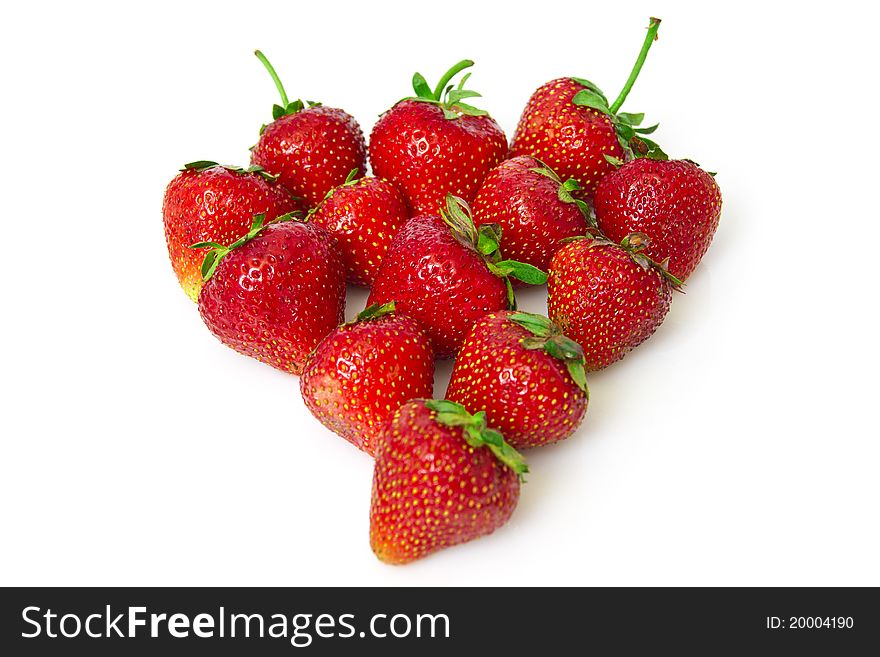 Appetizing strawberry isolated on white background