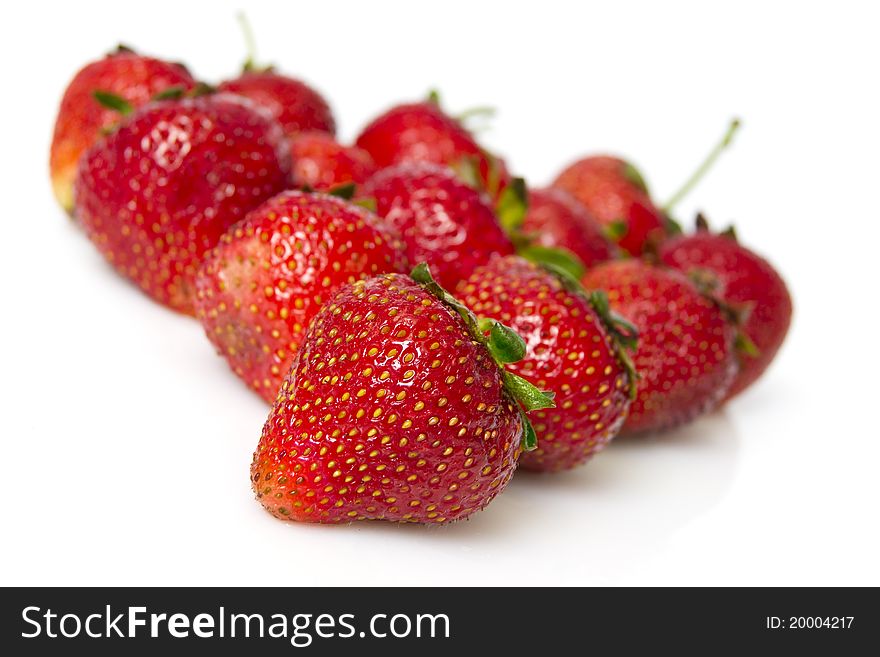 Appetizing strawberry isolated on white background. Appetizing strawberry isolated on white background