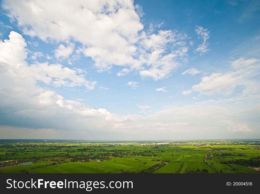 Beautiful landscape with a nice sky