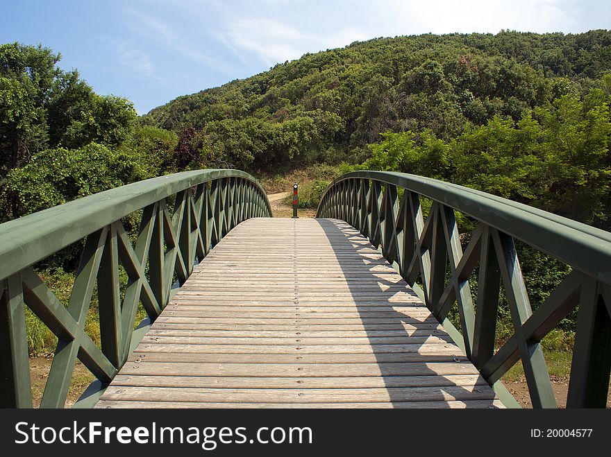 Countryside scenery at mountain Athos in Greece