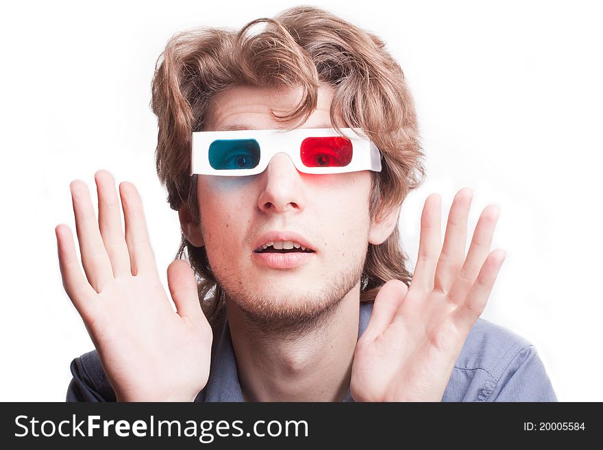Man In A 3D Glasses