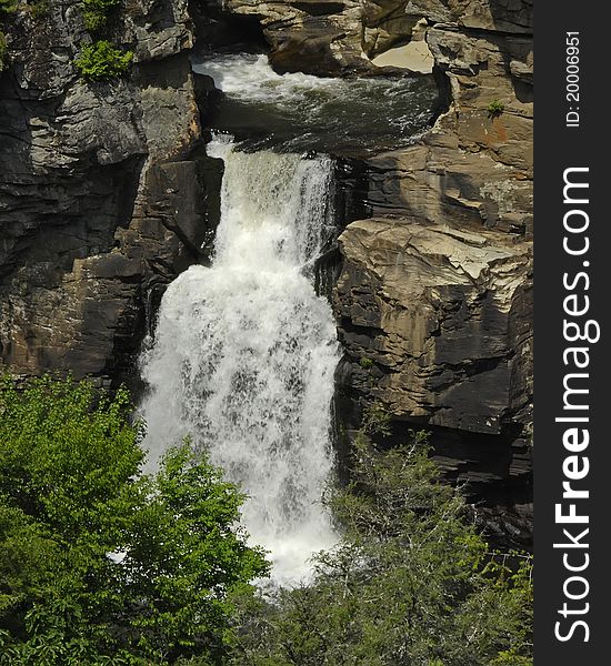 Image of Linville Falls located off the Blue Ridge Parkway, near St. Rd. 221, in North Carolina