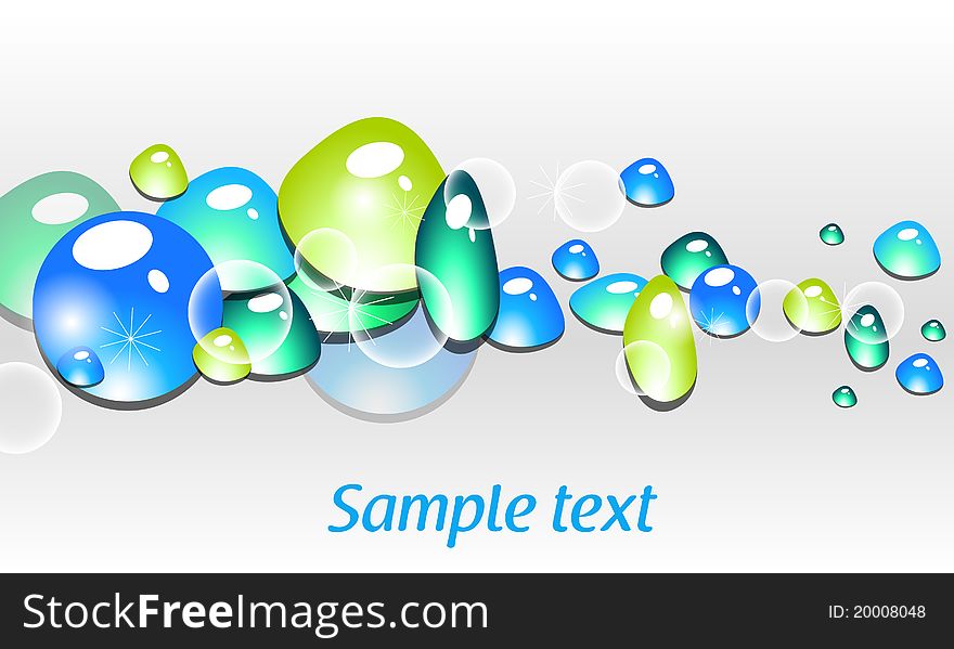 Abstract multicolor background with bright drops