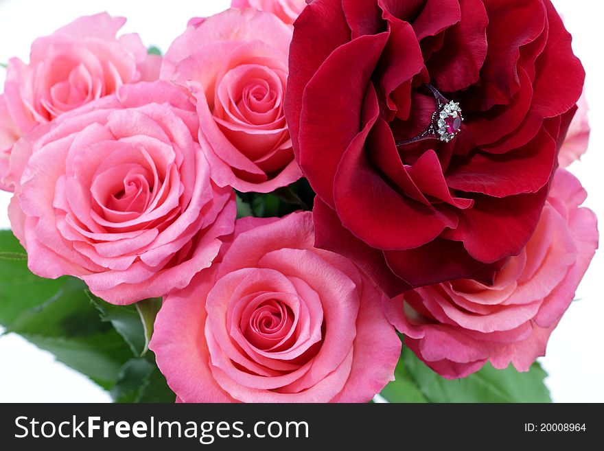 Rose Bouquet With A Ring