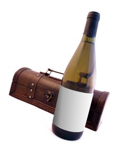Wood Box With Wine Bottle Royalty Free Stock Photos Wood Box With Wine Bottle Royalty Free Stock Photos
